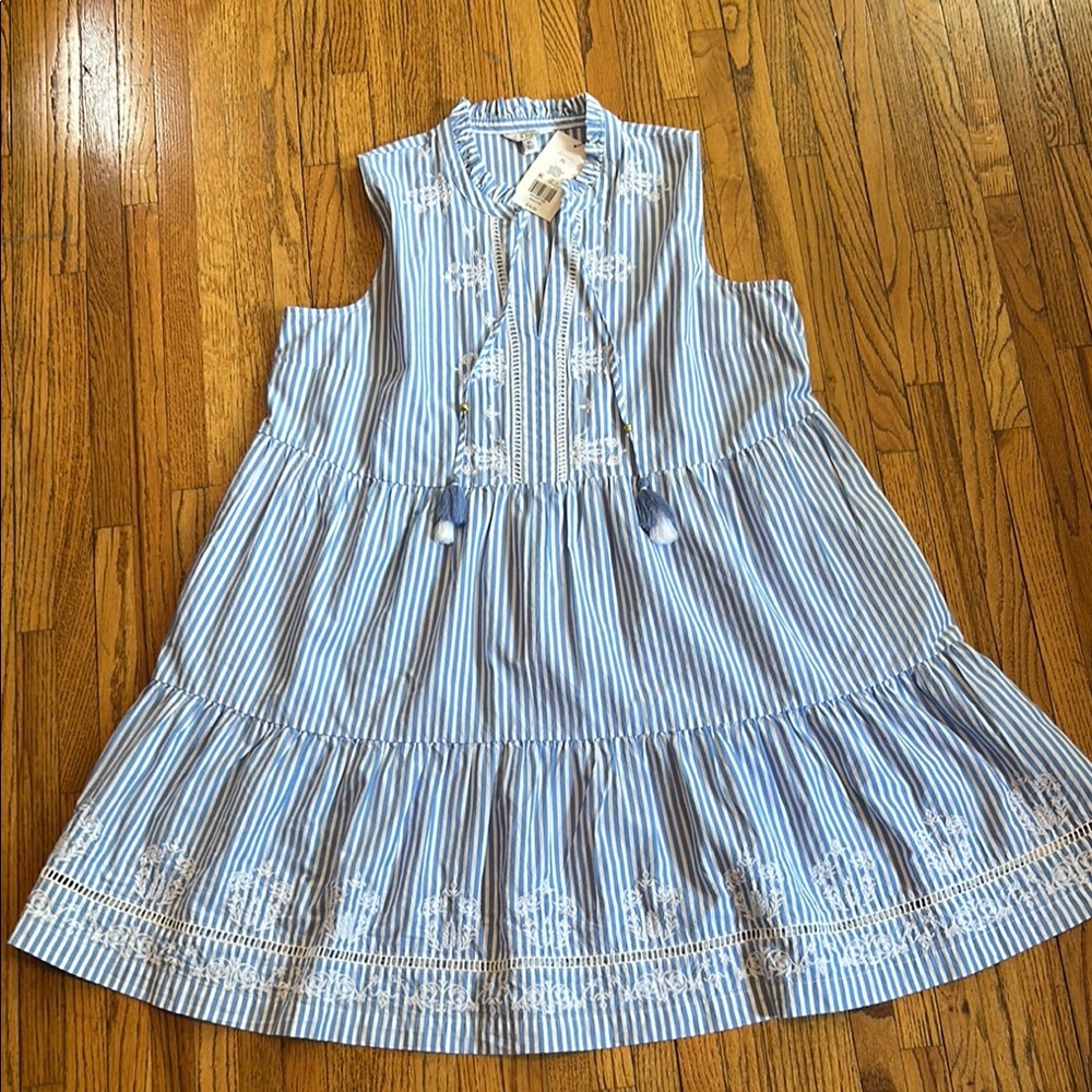 Blue Striped Crown & Ivy women’s  Dress